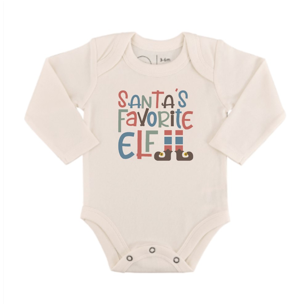 graphic bodysuit | santas favorite elf (long sleeve)