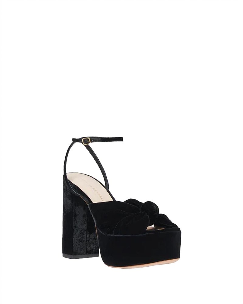 Roz Knot Platform Sandal In Black 7705938034748