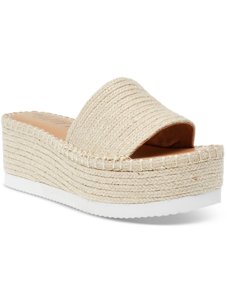SHERMER Womens Woven Slide Wedge Sandals