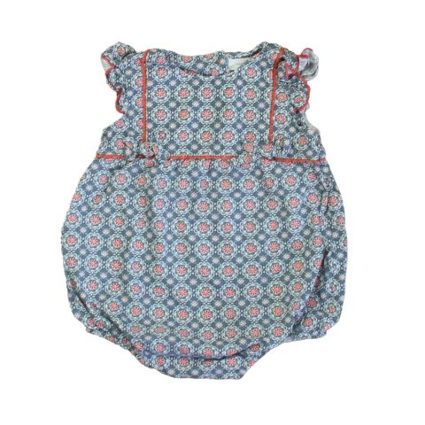 Angel Dear Girls Blue | Red Floral Romper 7805917921340