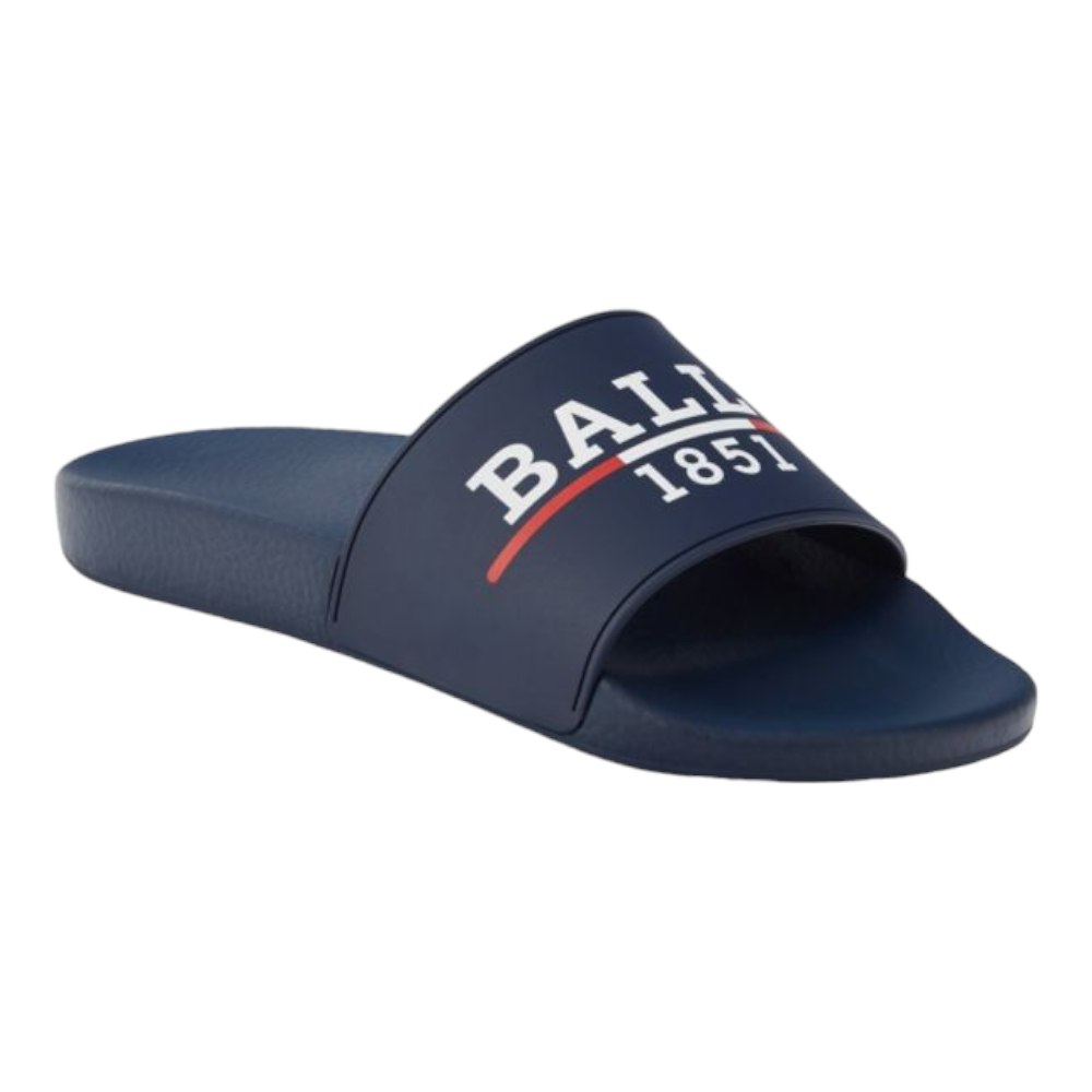 Bally Samuel Men’s 6238703 Ink Rubber Pool Slide Sandals