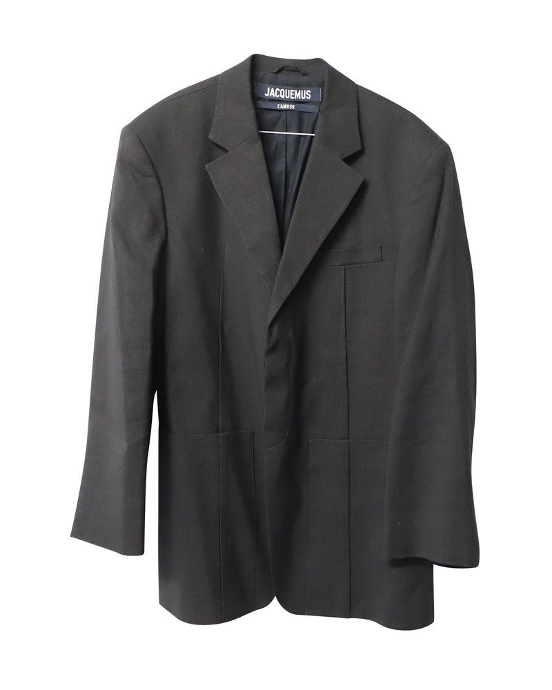 Jacquemus La Veste D’Homme Blazer in Black Hemp