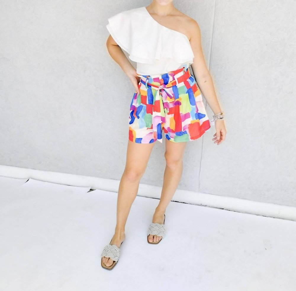 Belted Short In Multi Color 7706120060988