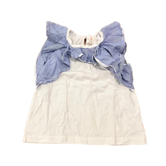 Crewcuts Girls Blue | White Short Sleeve Shirt 7805926309948