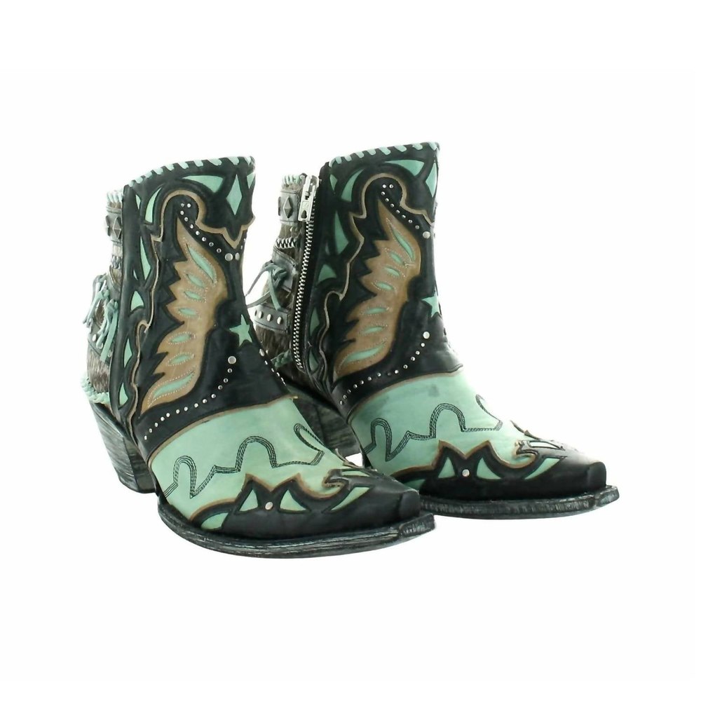 Women’s Eagle Flight Boots In Black/aqua 7706159579196