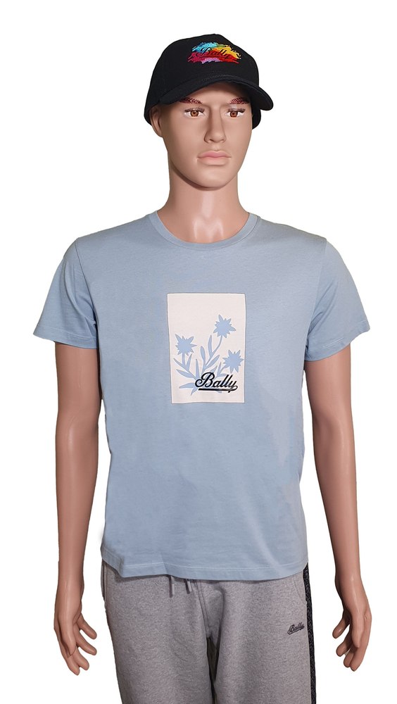 Bally 6301242 Unisex Seashell 100% Cotton Logo T-Shirt 7706194640956