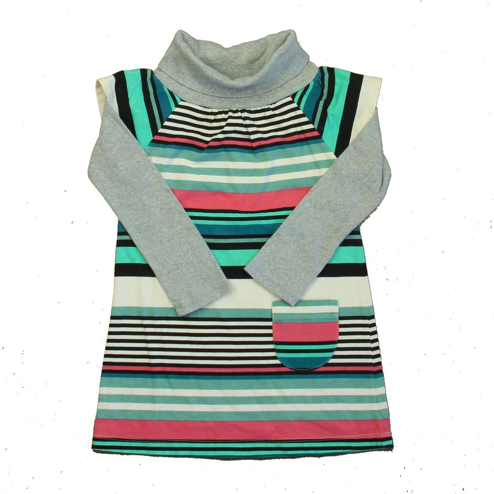 Tea Girls Gray | Aqua | Pink Dress 7805934239804