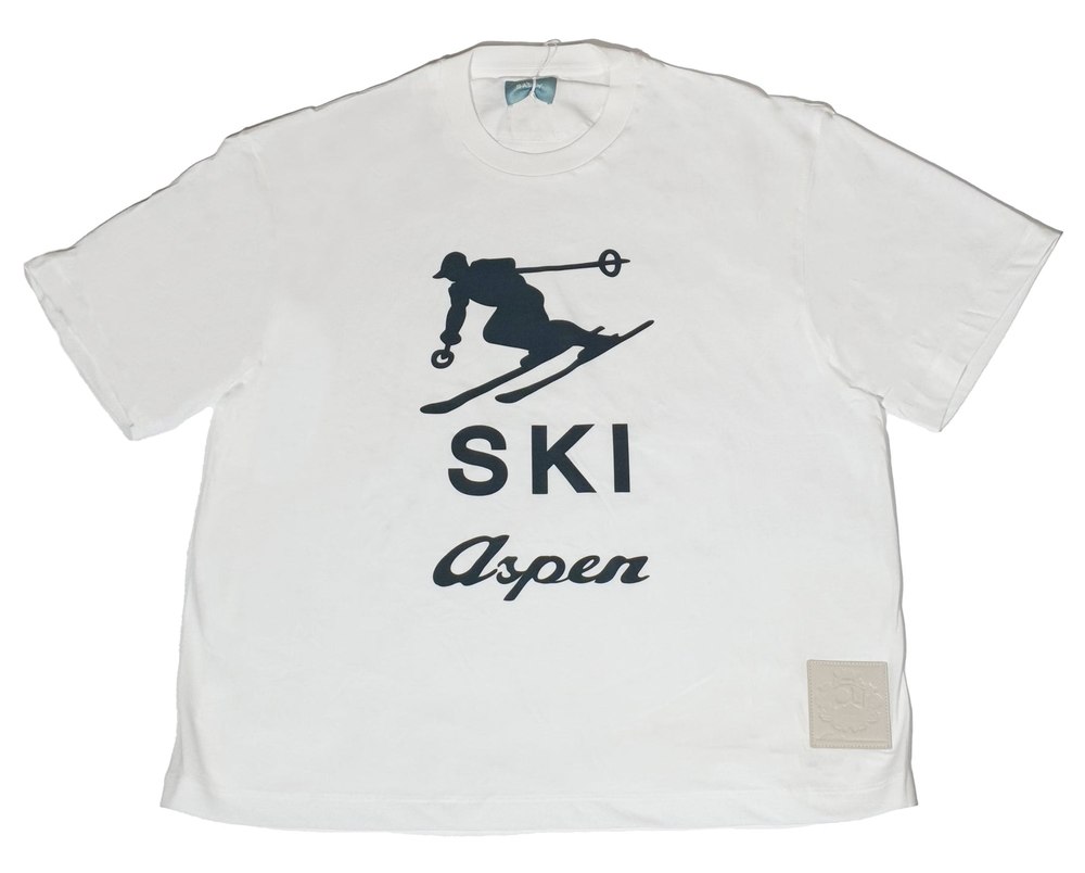 Bally Unisex 6302882 Ski Aspen 100% Cotton Bone T-Shirt 7706216005692