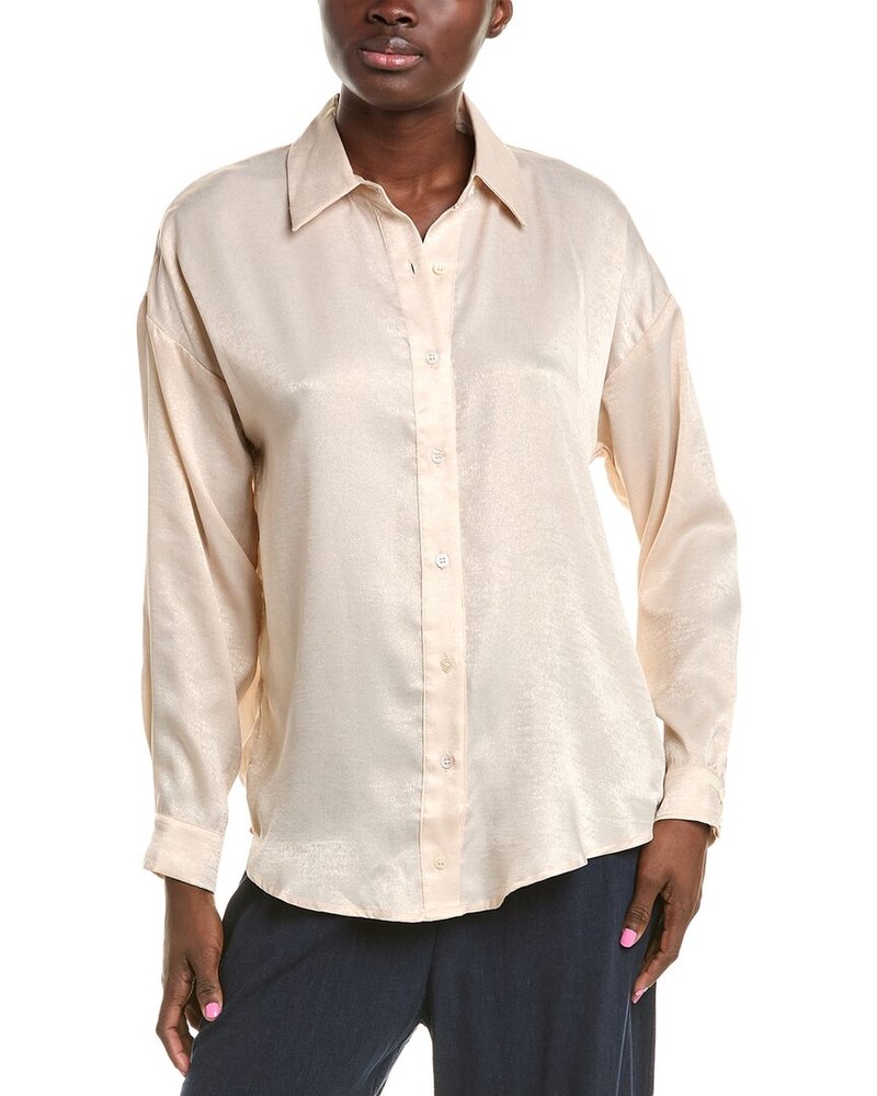 Sadie & Sage Sparkle Woven Button Front Top 7833609207868