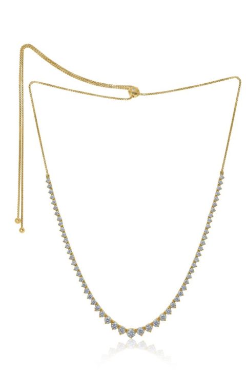 Necklaces 14k YG with 3.50cts of diamonds bolo deasigh