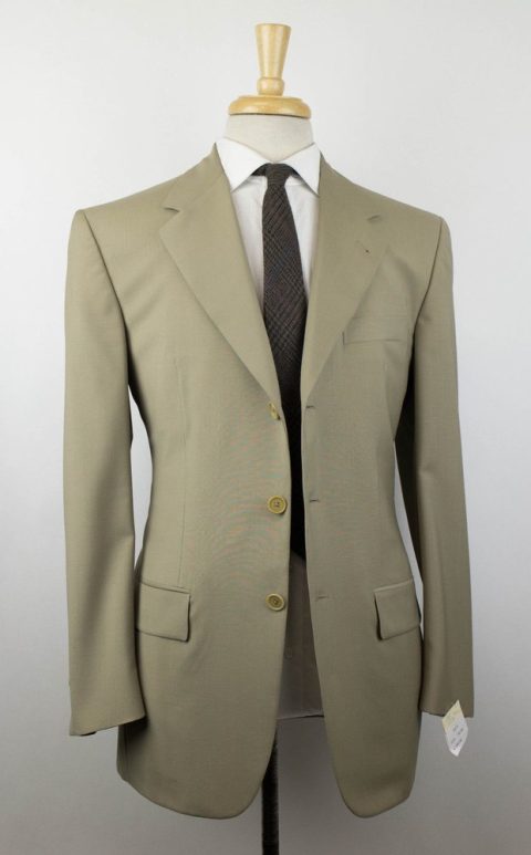 Brown Wool 3 Roll Two-Button Sport Coat Blazer