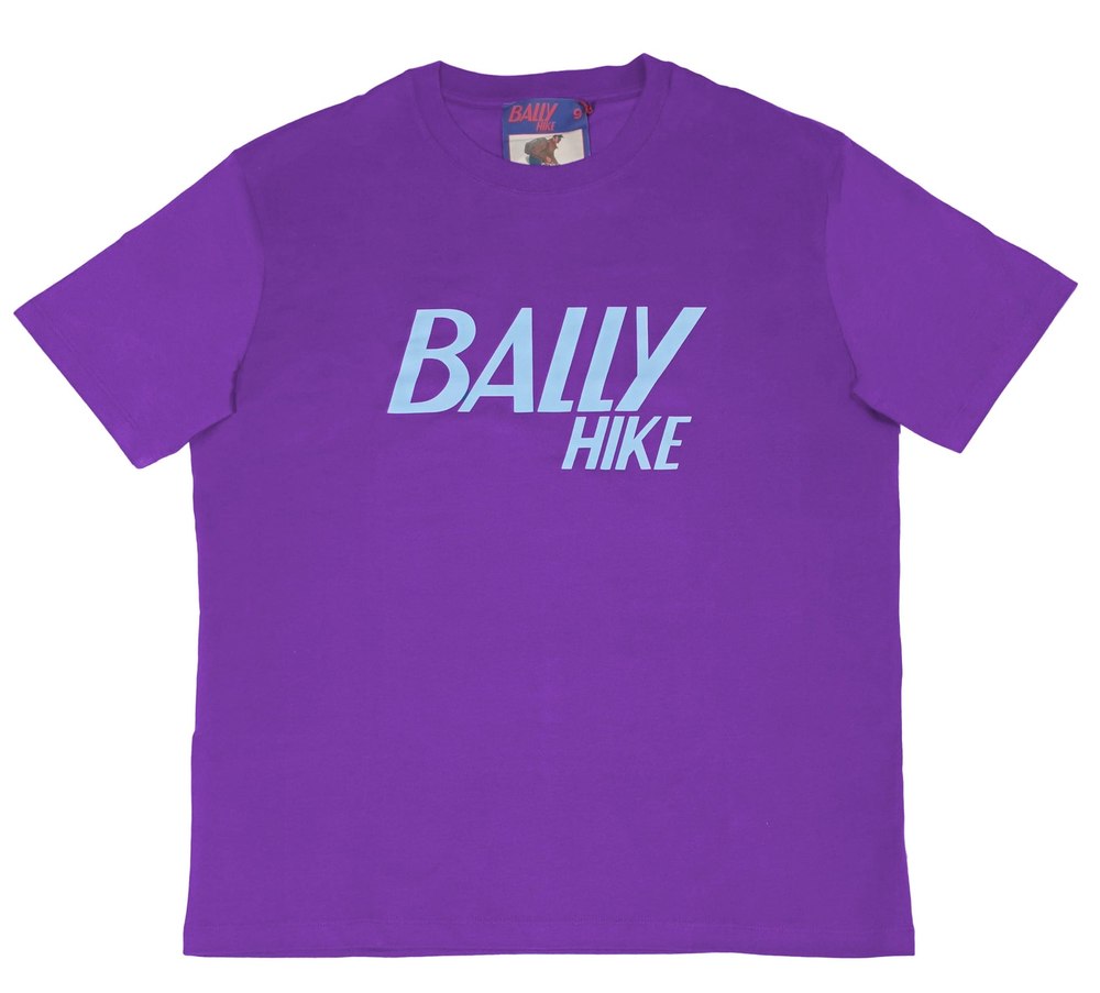 Bally 6238609 Men’s Hike Purple Cotton Logo T-Shirt 7706227736636