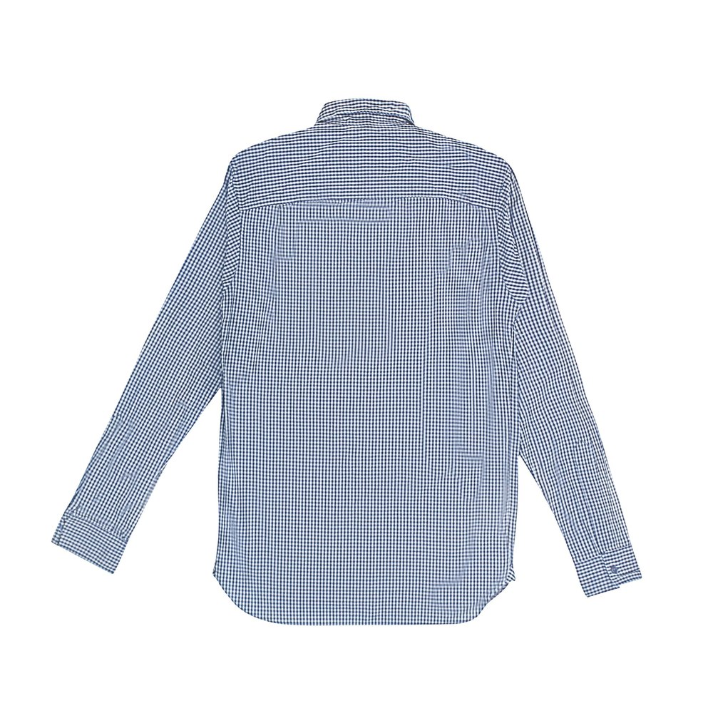 Navy/White Checkered/Box Long Sleeve Shirt