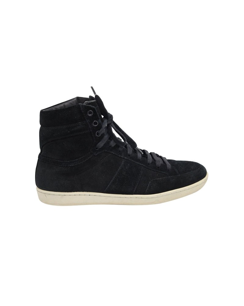 Saint Laurent SL/10H Court Classic Sneakers in Black Nubuck 7707794669628