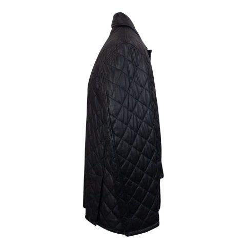Black Diamond Quilted Button Down Shirt