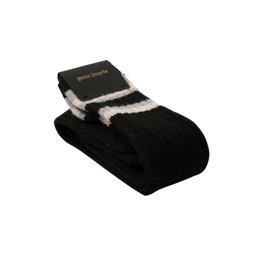 Black Ribbed Knit Knee High Socks