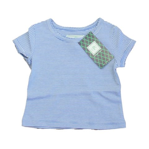 Classic Prep Girls Ultra Marine & White Stripe Short Sleeve Shirt Size: 2-5T 7805995450428