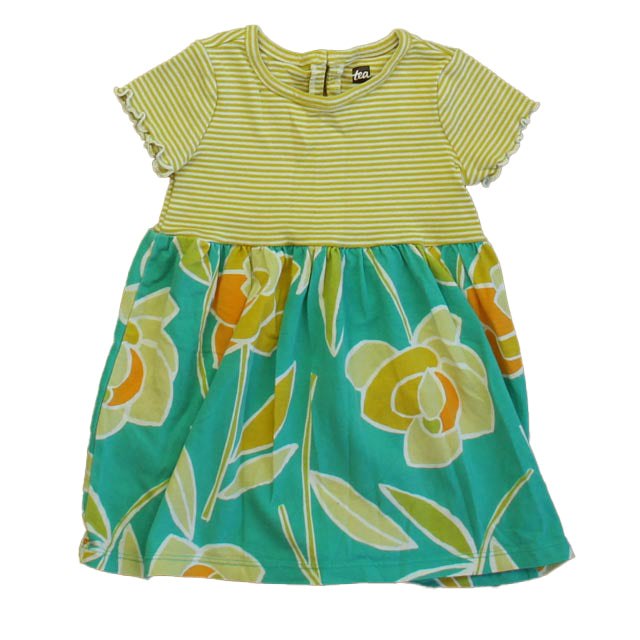 Tea Girls Yellow | Green Floral Dress 7806005575740