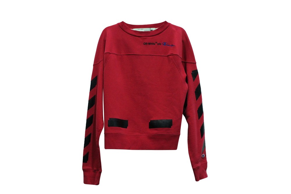 Off-White X Champion Sweatshirt in Red Cotton 7833691324476