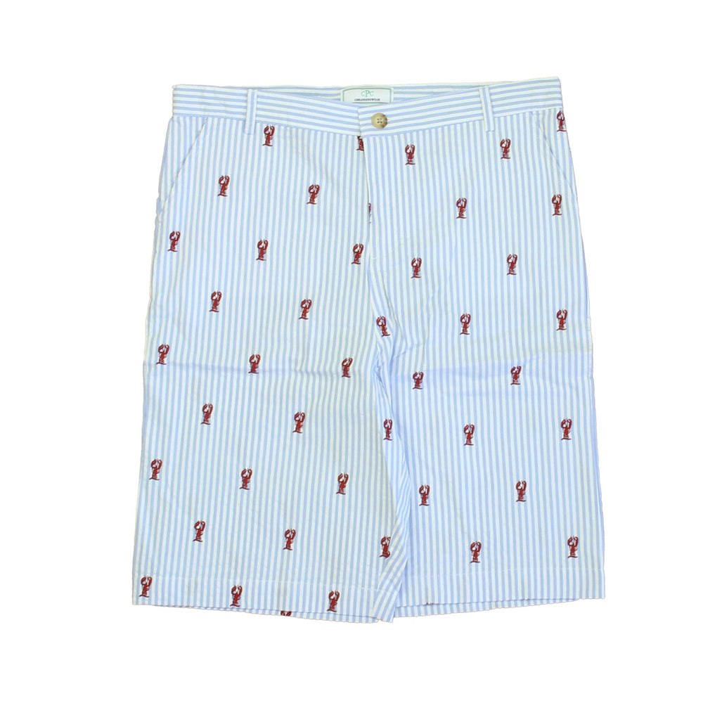 Classic Prep Boys Lobsters on Blue Stripe Shorts Size: 6-14 Years 7806019567676