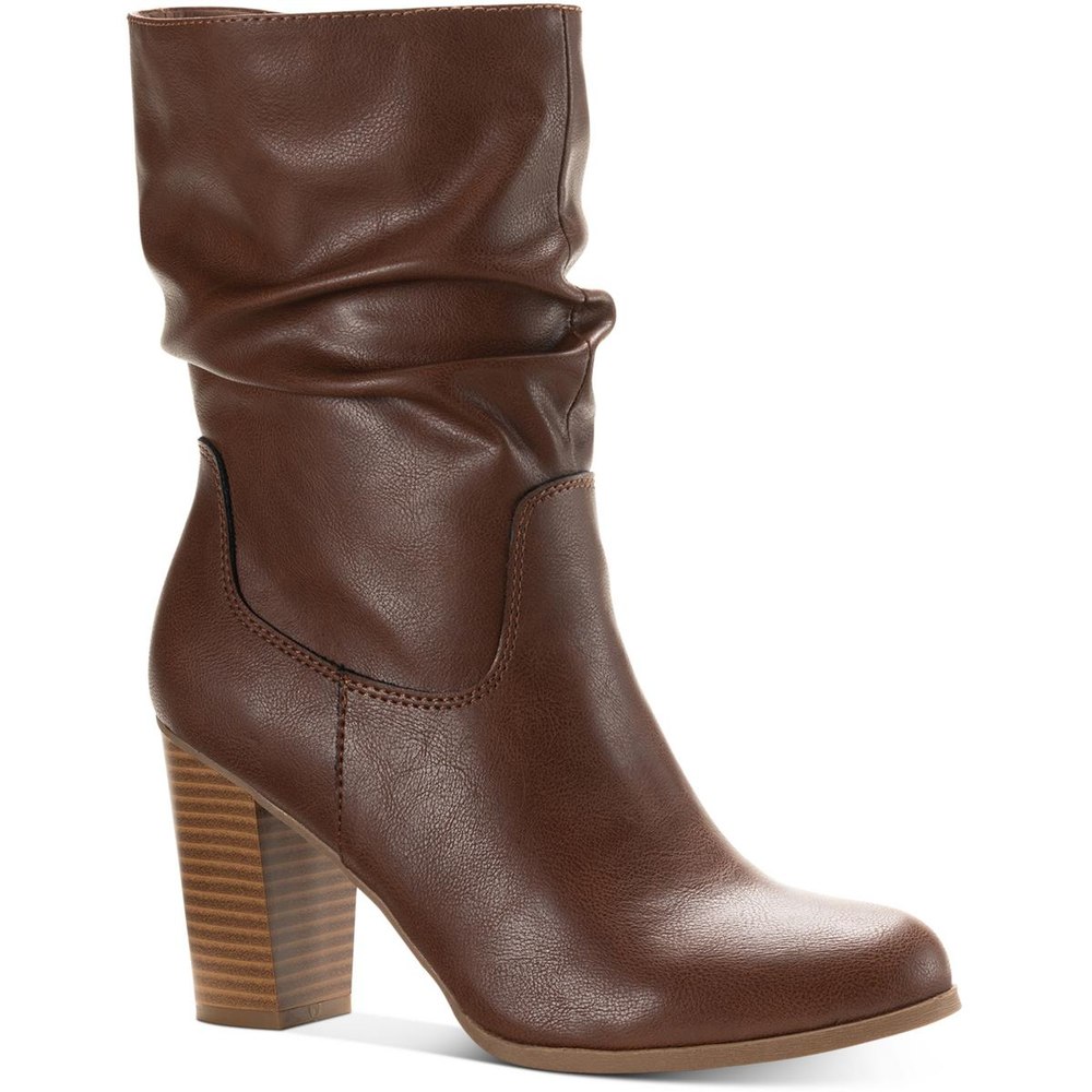 Saraa Faux Suede Slouchy Mid-Calf Boots