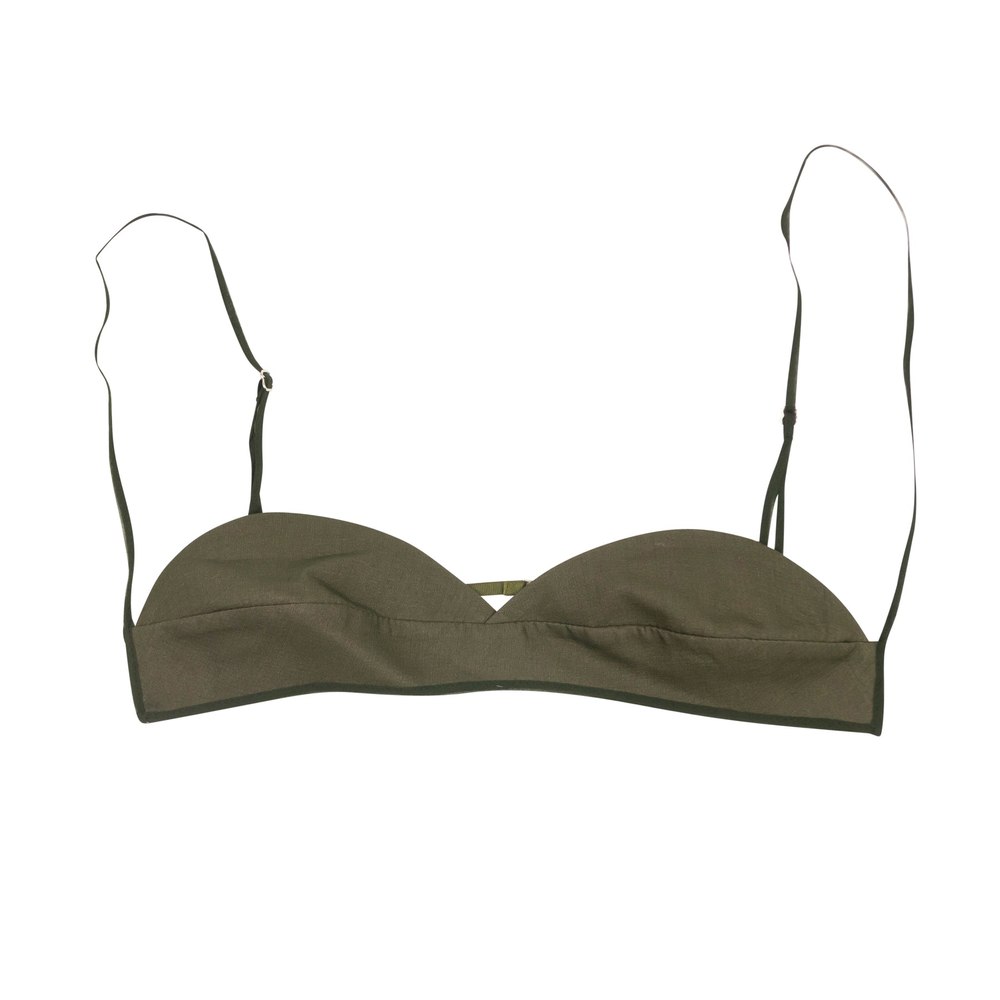 Nensi Dojaka Green Silk Blend Bra – Green