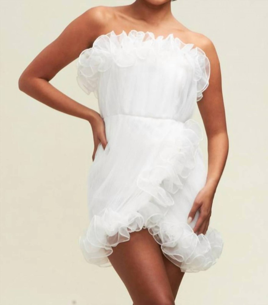 Strapless Mini Dress In White